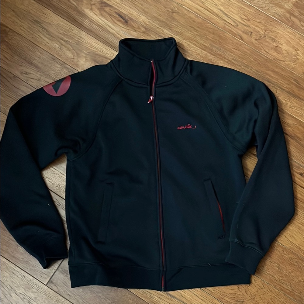 Airwalk Black Mid-weight Full-Zip Jacket with Red Details